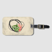 Initiële O, Vintage Oleander Bagagelabel (Voorkant (horizontaal))