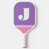 Initiële Paarse Pickleball Paddle (Achterkant)