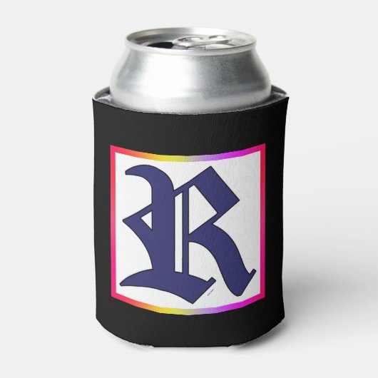 INITIËLE R ALFABET MONOGRAMME BLIKJESKOELER (Blikje Voorkant)