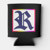 INITIËLE R ALFABET MONOGRAMME BLIKJESKOELER (Voorkant)