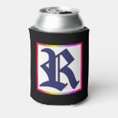 INITIËLE R ALFABET MONOGRAMME BLIKJESKOELER (Blikje Achterkant)
