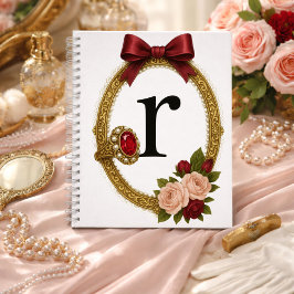 Initiële R Speciale Gift Elegante Regency Notitieboek
