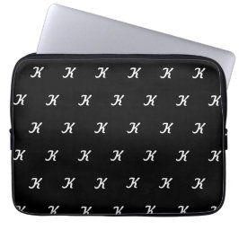 Initiële tabletcase (zwart en wit) laptop sleeve