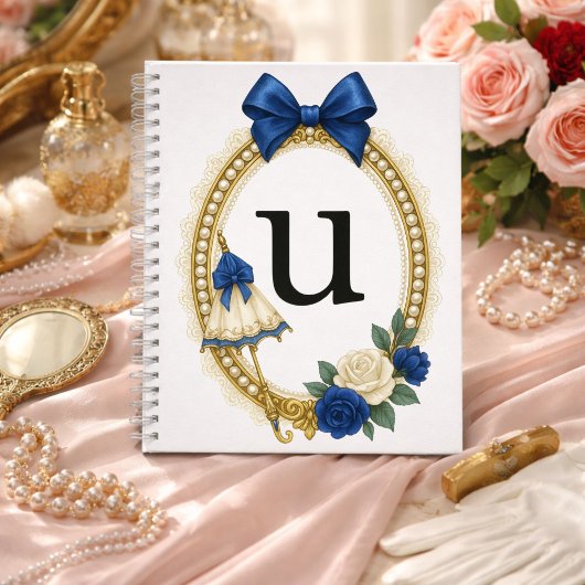 Initiële U Persoonlijke Elegante Regency Notitieboek