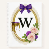 Initiële W Bureaustoel Elegante Regency Notitieboek (Voorkant)