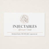 Injectables Beige Minimalistische Nazorggids Visitekaartje (Voorkant)