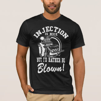 Injectie is aardig, maar ik zou liever geblazen wo t-shirt