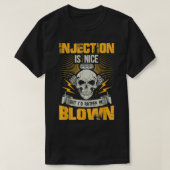 Injectie is leuk, maar ID moet worden aangeklaagd T-shirt (Design voorkant)