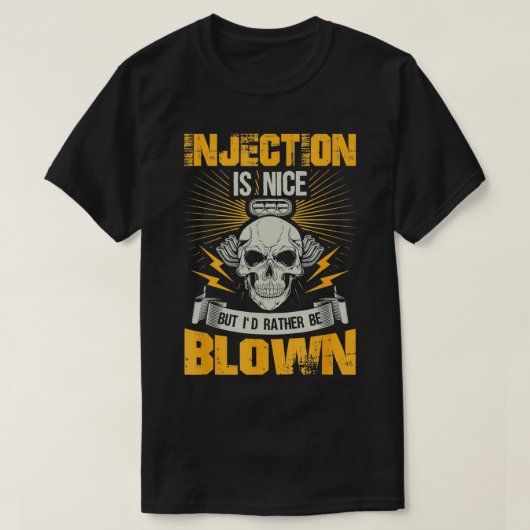 Injectie is leuk, maar ID moet worden aangeklaagd T-shirt (Design voorkant)