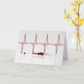 Injectie met rode harten kaart (Gele Bloem)