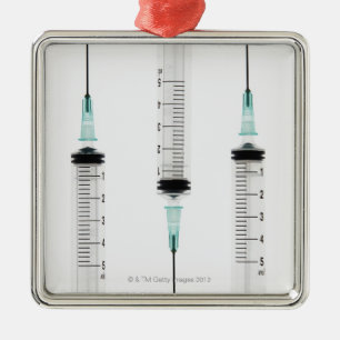 Injectiespuiten 3 metalen ornament