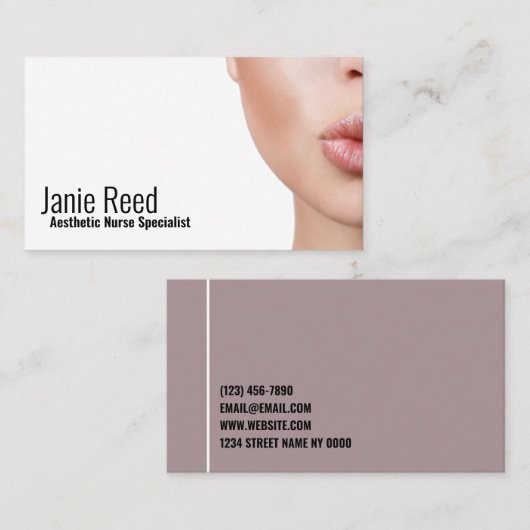  Injector esthetische zurgen Plastic chirurgie  Visitekaartje (Voorkant / Achterkant)