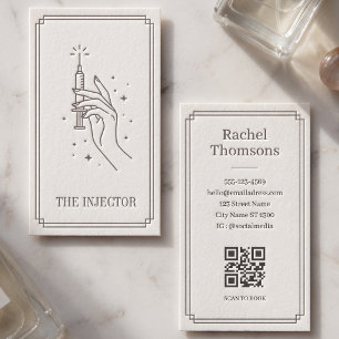 Injector Ivory Celestial Tarot QR Lay-out Visitekaartje