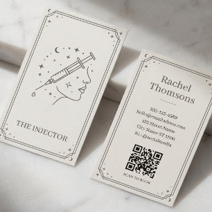 Injector Ivory Celestial Tarot QR Minimalistisch Visitekaartje