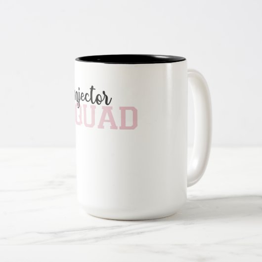 Injector Squad Med Spa Cosmetic Injector Tweekleurige Koffiemok (Voorkant rechts)