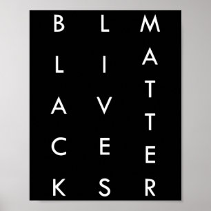 Injustice heeft de Black Lives Movement-sticker on Poster