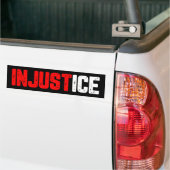 Injustice ICE Out Protest anti-ICE Bumpersticker (Op Truck)
