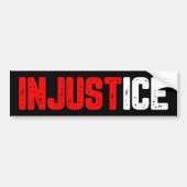 Injustice ICE Out Protest anti-ICE Bumpersticker (Voorkant)