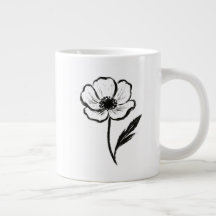 Ink Anemone Minimalistische Bloempenseelstreek Kun
