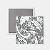 Ink Art Swirl Magnet (Voorkant / Achterkant)