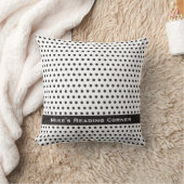 Ink Black Polkadot Pattern Kussen (Deken)