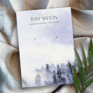 INK BLAUW VIOLET FOG SNEE LANDSCAPE EARRING DISPLA VISITEKAARTJE