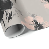 Ink Bloom Dark Wrapping Paper Cadeaupapier (Rol Hoek)
