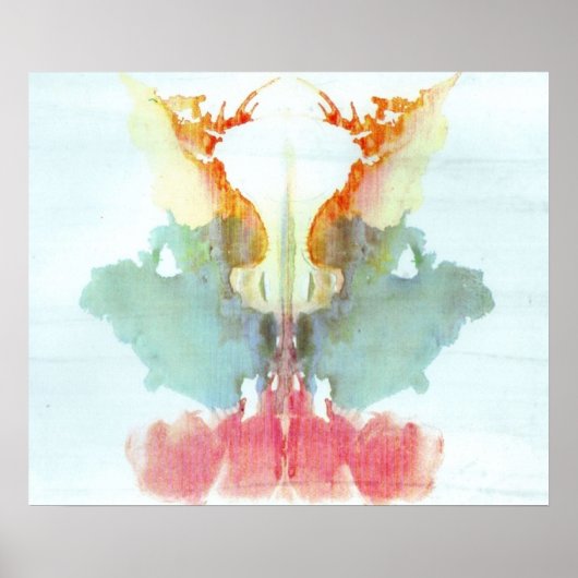 INK BLOT Psychology Inkblot test negende blok Rors Poster (Voorkant)