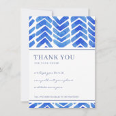 INK BLUE CHEVRON PATROON CORPORATE BUSINTE LOGO BEDANKKAART (Voorkant)