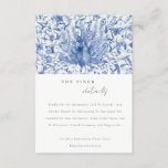 Ink Blue Classy  Waterverf Peacock Wedding Informatiekaartje<br><div class="desc">Blue Classy Waterverf Peacock Collectie - het is een elegante waterverf Illustratie van blauwe waterverf florale pauw, met een moderne minimale aanraking. Ideaal voor je moderne bruiloft en feestjes. Het is zeer gemakkelijk om, met uw persoonlijke details aan te passen. Als u een ander bijpassend product of aanpassing nodig hebt,...</div>