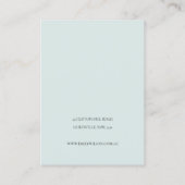 Ink Blue Navy Pine Bossen die Ketting weergeven Visitekaartje (Achterkant)