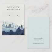 Ink Blue Navy Pine Bossen die Ketting weergeven Visitekaartje (Voorkant / Achterkant)