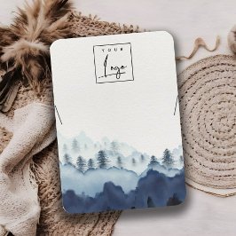 Ink Blue Navy Pine Bossen Logo Ketting display Visitekaartje