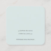 Ink Blue Navy Pine Bossen Mountain Earning Display Vierkante Visitekaartje (Achterkant)