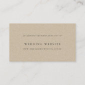 Ink Blue Navy Pine Bossen Mountain Wedding Website Visitekaartje (Achterkant)