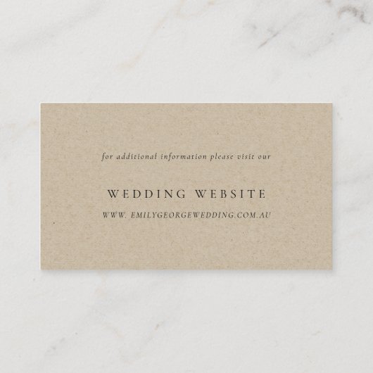 Ink Blue Navy Pine Bossen Mountain Wedding Website Visitekaartje (Achterkant)