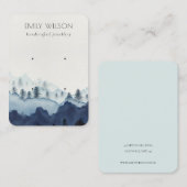 Ink Blue Navy Pine Wood Mountain 2 Earning Display Visitekaartje (Voorkant / Achterkant)