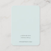 Ink Blue Navy Pine Wood Mountain 2 Earning Display Visitekaartje (Achterkant)