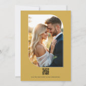 Ink Blue, Slate Green & Winter Sand Wedding Kaart (Achterkant)