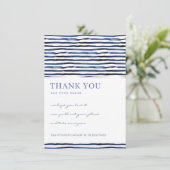 INK BLUE STRIPES PATROON CORPORATE BUSINTE LOGO BEDANKKAART (Staand voorkant)