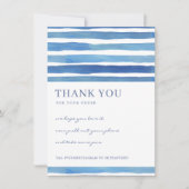 INK BLUE STRIPES PATROON CORPORATE BUSINTE LOGO BEDANKKAART (Voorkant)