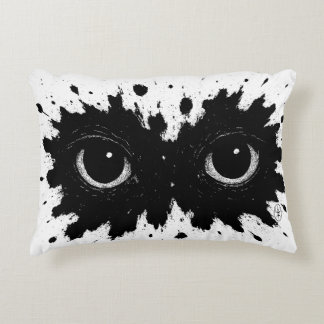 Ink‑Born Owl — Nocturnal Splatter Sigil Cushion Accent Kussen