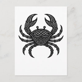 Ink‑Carved Crab — Mythic Sea Creature T‑Shirt Briefkaart
