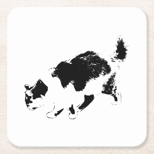 Ink Cat Walk in Herfst Light Kartonnen Onderzetters (Voorkant)