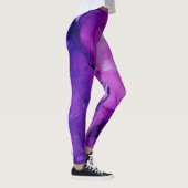 Ink Cloud Swirl Abstract Deep Blue Violet Leggings (Rechts)