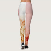 Ink Cloud Swirl Abstract Trendy Modern Hot Caramel Leggings (Achterkant)