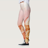 Ink Cloud Swirl Abstract Trendy Modern Hot Caramel Leggings (Links)