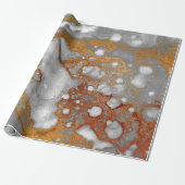 Ink Copper Gold Vloeibaar Verf Grijs Burgundy Whit Cadeaupapier (Uitgerold)