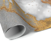 Ink Copper Gold Vloeibaar Verf Grijs Burgundy Whit Cadeaupapier (Rol Hoek)