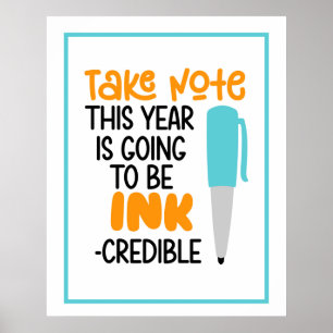 Ink-Credible Jaar Vooruit Poster